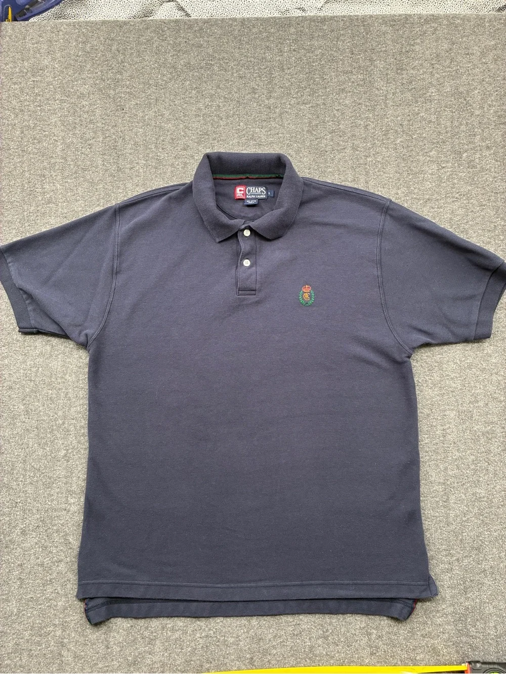 Ralph Lauren Navy Polo with Embroidered Crest